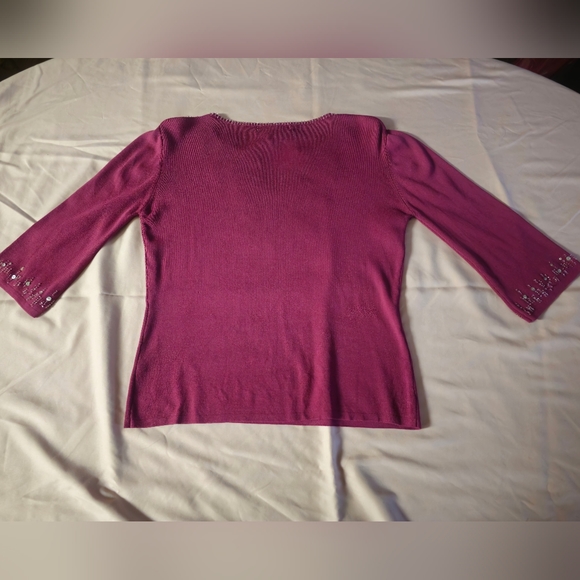 Sara and lily sequined sweater 3/4 sleeve - Picture 4 of 6